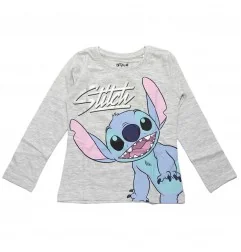 Disney Lilo & Stitch παιδικό μακρυμάνικο μπλουζάκι για κορίτσια (DIS LIS 52 02 C384 W Grey) - Μπλουζάκια Μακρυμάνικα (μακό)