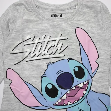 Disney Lilo & Stitch παιδικό μακρυμάνικο μπλουζάκι για κορίτσια (DIS LIS 52 02 C384 W Grey)