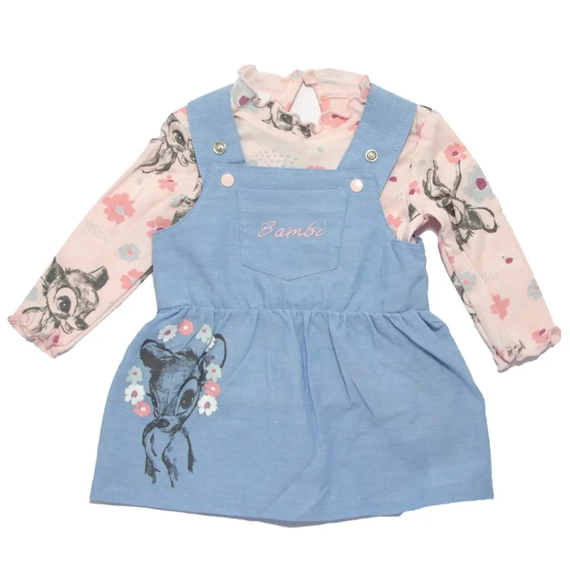 Disney Baby Bambi Βρεφικό Σετ 2 Τεμαχίων: Τζιν-στυλ Φορεματάκι & Μακρυμάνικη Μπλούζα - 100% Cotton (DIS B 51 12 C433) Disney Baby Bambi Βρεφικό Σετ 2 Τεμαχίων: Τζιν-στυλ Φορεματάκι & Μακρυμάνικη Μπλούζα - 100% Cotton (DIS B 51 12 C433)
