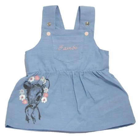 Disney Baby Bambi Βρεφικό Σετ 2 Τεμαχίων: Τζιν-στυλ Φορεματάκι & Μακρυμάνικη Μπλούζα - 100% Cotton (DIS B 51 12 C433)