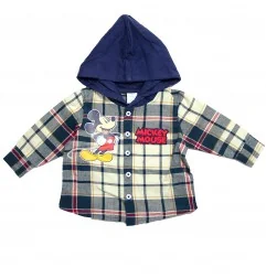 Disney Baby Mickey Mouse Βρεφικό Σετ 3 Τεμαχίων με Καρό Πουκάμισο Φανέλα & Παντελόνι (DIS MFB 51 12 C428) - Χειμωνιάτικα / επ...