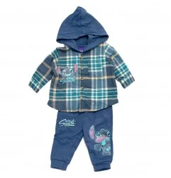 Disney Baby Lilo & Stitch Βρεφικό Σετ 3 Τεμαχίων με Καρό Πουκάμισο & Παντελόνι (DIS LIS 51 12 C429) - Χειμωνιάτικα / εποχιακά...
