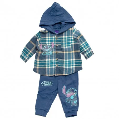 Disney Baby Lilo & Stitch Βρεφικό Σετ 3 Τεμαχίων με Καρό Πουκάμισο & Παντελόνι (DIS LIS 51 12 C429) - Χειμωνιάτικα / εποχιακά...