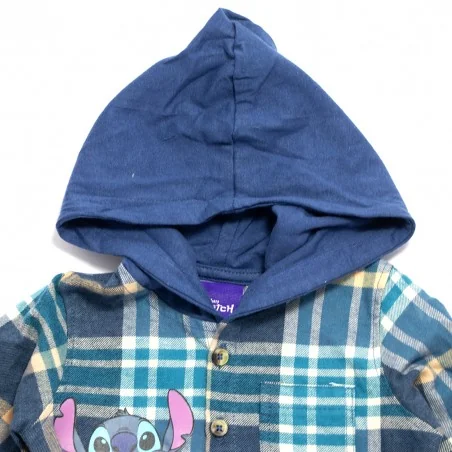 Disney Baby Lilo & Stitch Βρεφικό Σετ 3 Τεμαχίων με Καρό Πουκάμισο & Παντελόνι (DIS LIS 51 12 C429)