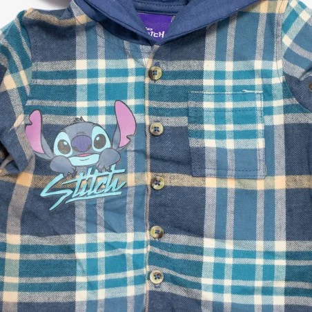 Disney Baby Lilo & Stitch Βρεφικό Σετ 3 Τεμαχίων με Καρό Πουκάμισο & Παντελόνι (DIS LIS 51 12 C429)