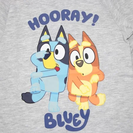 Παιδική Μακρυμάνικη Μπλούζα Bluey "Hooray!" – Βαμβακερή (Γκρι Μελανζέ) (BL 52 02 226 grey)
