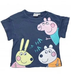 Peppa Pig Κοντομάνικο Μπλουζάκι Για Κορίτσια (XH1395 NAVY) - Κοντομάνικα μπλουζάκια
