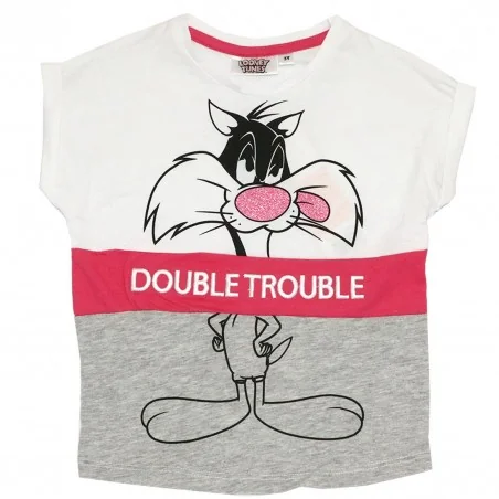 Looney Tunes Παιδικό Κοντομάνικο μπλουζάκι για κορίτσια (EV1257 grey) - Κοντομάνικα μπλουζάκια