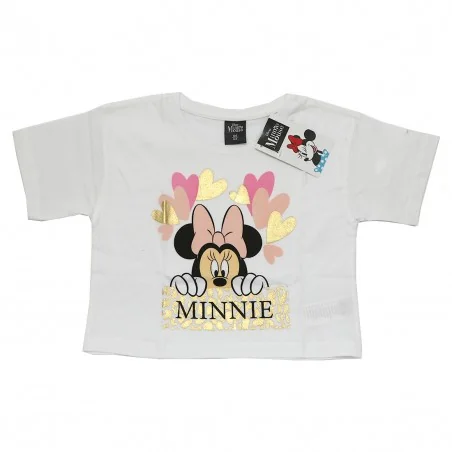 Disney Minnie Mouse Παιδικό Κοντομάνικο κοντό Μπλουζάκι για κορίτσια (DIS MF 52 02 A597 white) - Κοντομάνικα μπλουζάκια