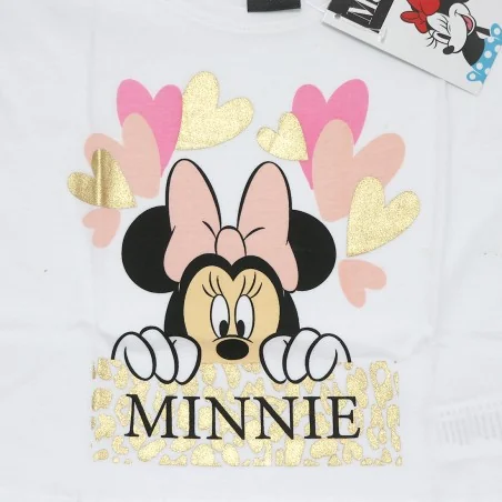 Disney Minnie Mouse Παιδικό Κοντομάνικο κοντό Μπλουζάκι για κορίτσια (DIS MF 52 02 A597 white)