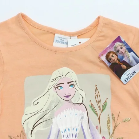 Disney Frozen Παιδικό Κοντομάνικο Μπλουζάκι Για Κορίτσια (WE1120 Coral)