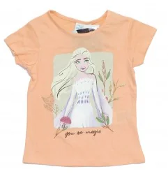 Disney Frozen Παιδικό Κοντομάνικο Μπλουζάκι Για Κορίτσια (WE1120 Coral) - Κοντομάνικα μπλουζάκια