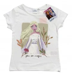 Disney Frozen Παιδικό Κοντομάνικο Μπλουζάκι Για Κορίτσια (WE1120 White) - Κοντομάνικα μπλουζάκια