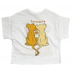 Disney Lion King Παιδικό Κοντομάνικο Μπλουζάκι για κορίτσια (EV1305 white) - Κοντομάνικα μπλουζάκια