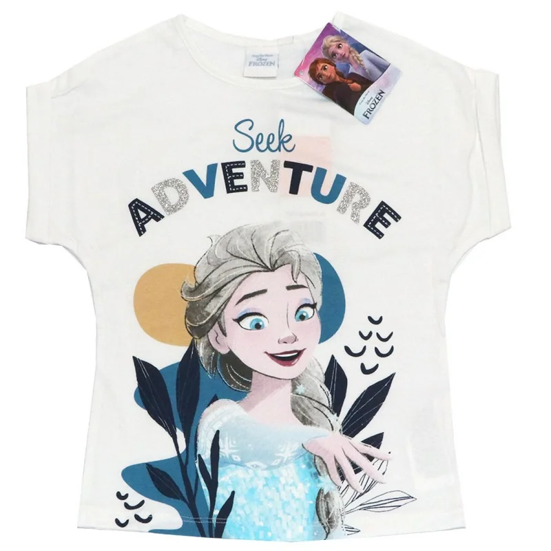 Disney Frozen Παιδικό Κοντομάνικο Μπλουζάκι Για Κορίτσια (WE1106 white) Disney Frozen Παιδικό Κοντομάνικο Μπλουζάκι Για Κορίτσια (WE1106 white)