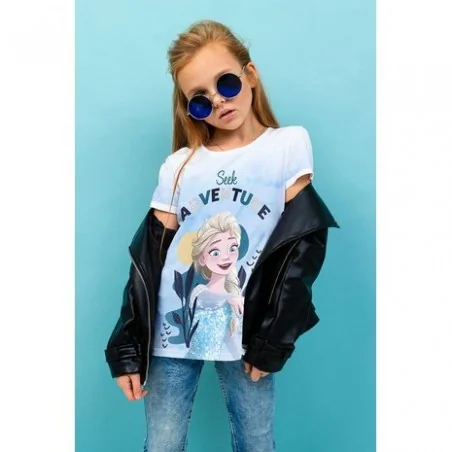Disney Frozen Παιδικό Κοντομάνικο Μπλουζάκι Για Κορίτσια (WE1106)
