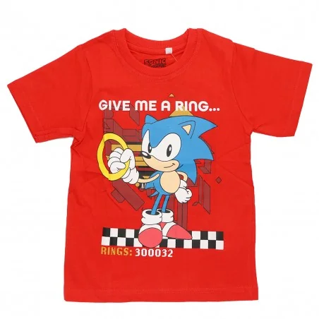 Sonic Παιδικό Κοντομάνικο μπλουζάκι για αγόρια (SONIC C 52 02 058 RED) - Κοντομάνικα μπλουζάκια