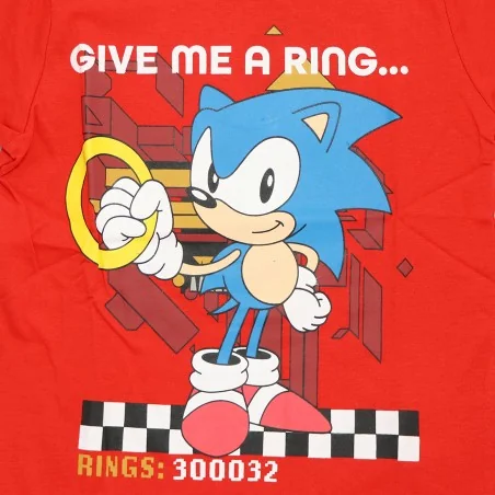 Sonic Παιδικό Κοντομάνικο μπλουζάκι για αγόρια (SONIC C 52 02 058 RED)