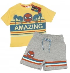 Marvel Spiderman Παιδικό Καλοκαιρινό Σετ Για Αγόρια (WE1010 yellow) - Καλοκαιρινά Σετ