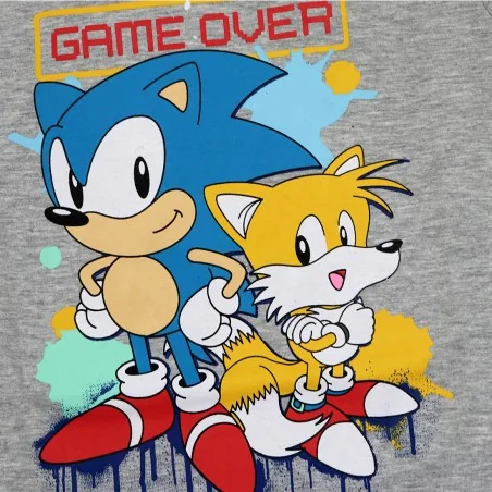 Sonic Παιδική Καλοκαιρινή Πιτζάμα για αγόρια (SONIC 52 04 011 Grey)