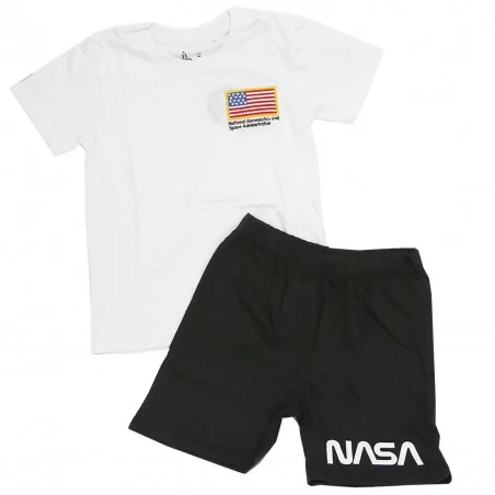 NASA Παιδική Καλοκαιρινή Πιτζάμα Για Αγόρια (NASA 52 04 242 white) - Πιτζάμες Καλοκαιρινές