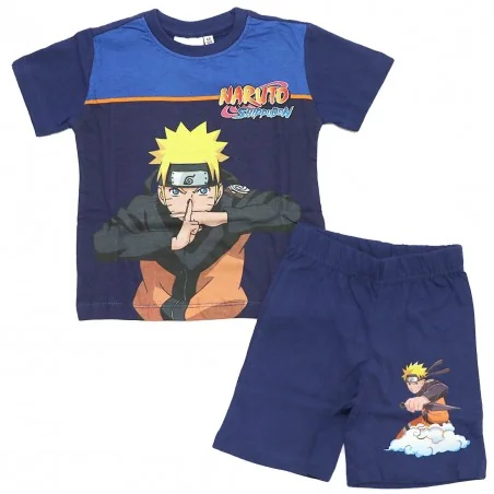Naruto παιδική Βαμβακερή καλοκαιρινή Πιτζάμα Για Αγόρια (NAR24-1339-POL NAVY) - Πιτζάμες