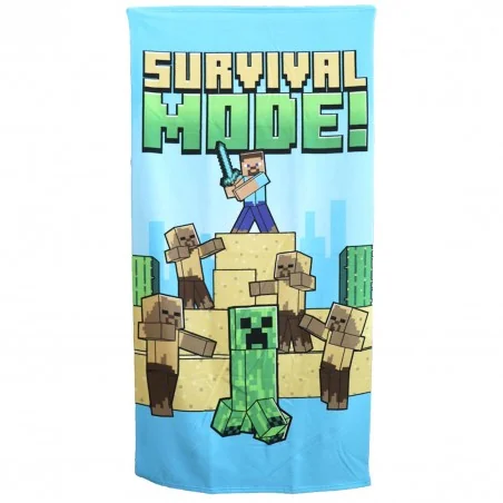 Minecraft παιδική Πετσέτα Θαλάσσης 70x140εκ. (MNC24-3691) - Πετσέτες Θαλάσσης