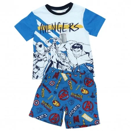 Marvel Avengers Παιδική Καλοκαιρινή Πιτζάμα Για Αγόρια (EV2009 blue) - Πιτζάμες Καλοκαιρινές