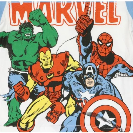 Marvel Avengers Παιδική Καλοκαιρινή Πιτζάμα Για Αγόρια (WE2097 White)