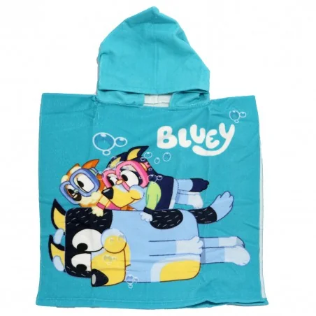Bluey Παιδικό Πόντσο θαλάσσης Microfiber Fast Dry 55x110εκ. (AYM075724) - Πόντσο θαλάσσης