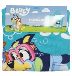 Bluey Παιδικό Πόντσο θαλάσσης Microfiber Fast Dry 55x110εκ. (AYM075724) - Πόντσο θαλάσσης