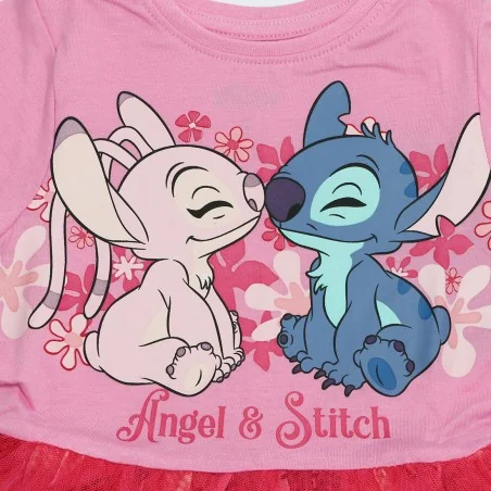 Disney Lilo & Stitch Παιδικό καλοκαιρινό Φορεματάκι με τούλι (DIS LIS 52 23 C769 CTN TIUL)