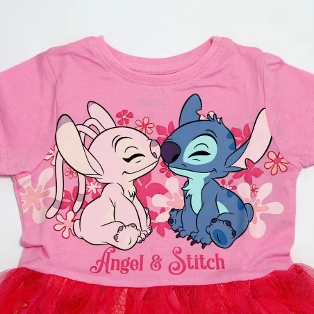 Disney Lilo & Stitch Παιδικό καλοκαιρινό Φορεματάκι με τούλι (DIS LIS 52 23 C769 CTN TIUL)