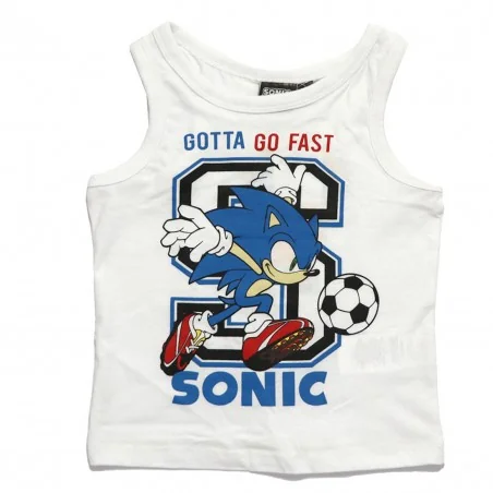 Sonic Παιδικό Αμάνικο Μπλουζάκι Για Αγόρια (EX1011 WHITE) - Αμάνικα μπλουζάκια