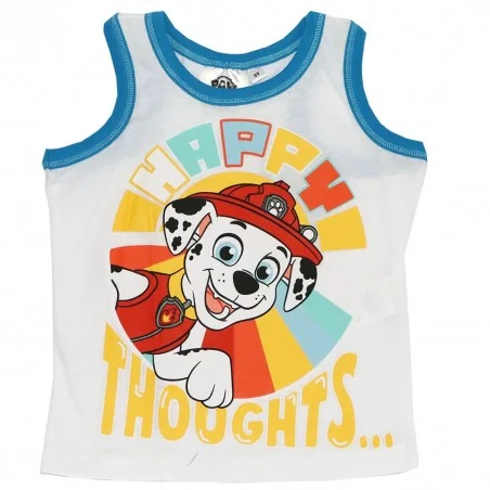 Paw Patrol Παιδικό Αμάνικο μπλουζάκι για αγόρια (EV1187 white) - Αμάνικα μπλουζάκια