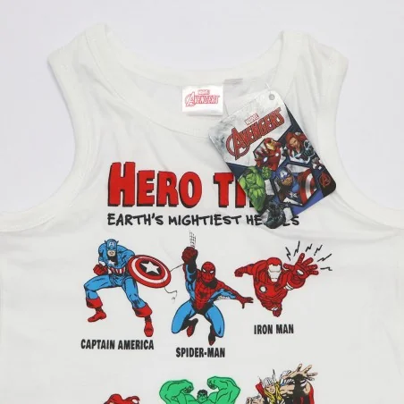 Marvel Avengers Παιδικό Αμάνικο Μπλουζάκι Για Αγόρια (WE1194 white)