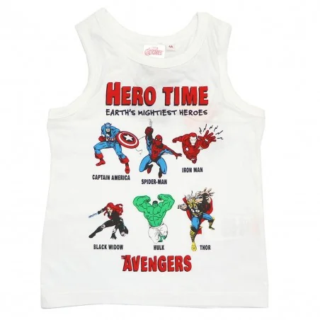 Marvel Avengers Παιδικό Αμάνικο Μπλουζάκι Για Αγόρια (WE1194 white) - Αμάνικα μπλουζάκια