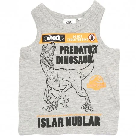 Jurassic World Αμάνικο Μπλουζάκι Για Αγόρια (WE1207 grey) - Αμάνικα μπλουζάκια