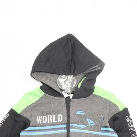 Jurassic World Παιδική Ζακέτα Φούτερ Για Αγόρια (HU1325 grey) Jurassic World Παιδική Ζακέτα Φούτερ Για Αγόρια (HU1325 grey)