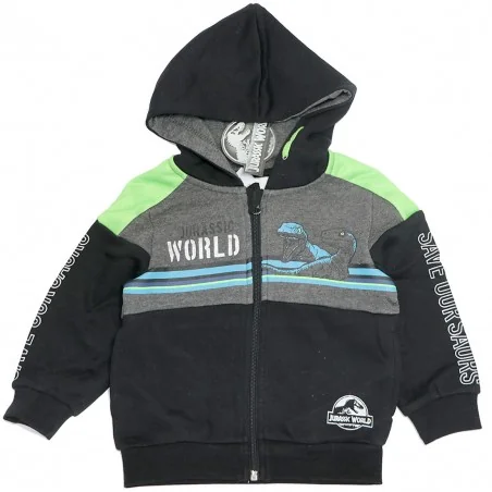 Jurassic World Παιδική Ζακέτα Φούτερ Για Αγόρια (HU1325 grey) - Ζακέτες