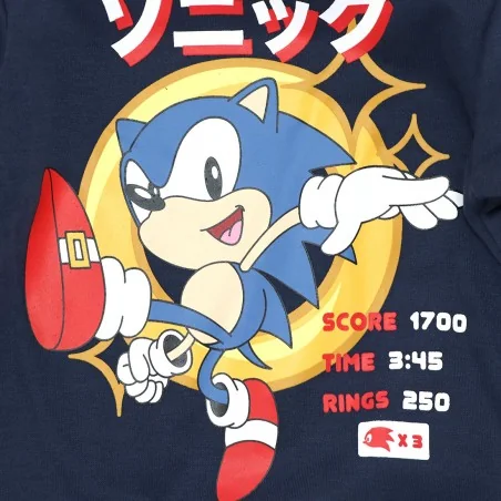 Sonic παιδική μπλούζα φούτερ για αγόρια (HW1242 navy)
