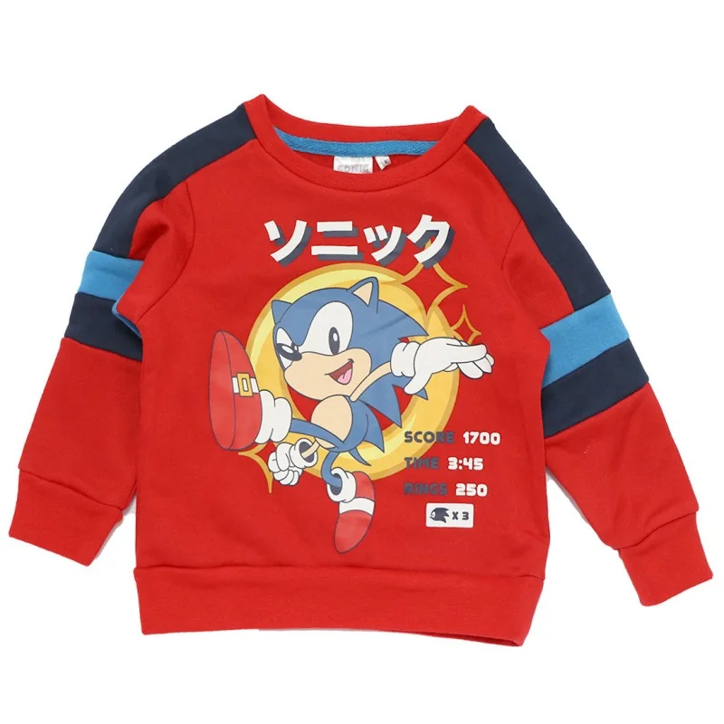 Sonic παιδική μπλούζα φούτερ για αγόρια (HW1242 red) Sonic παιδική μπλούζα φούτερ για αγόρια (HW1242 red)