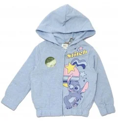 Disney Lilo & Stitch παιδική ζακέτα φούτερ με κουκούλα για κορίτσια (XH1250 Blue) - Ζακέτες