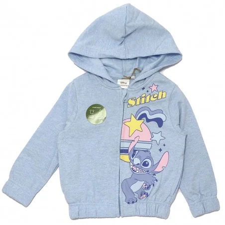 Disney Lilo & Stitch παιδική ζακέτα φούτερ με κουκούλα για κορίτσια (XH1250 Blue) - Ζακέτες