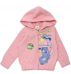 Disney Lilo & Stitch παιδική ζακέτα φούτερ με κουκούλα για κορίτσια (XH1250 Pink) - Ζακέτες