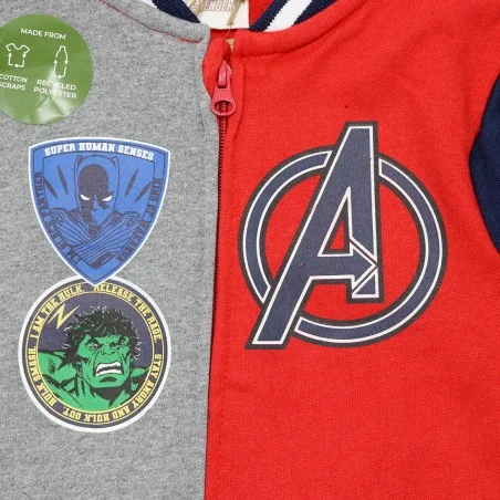 Marvel Avengers παιδική Ζακέτα teddy molleton για αγόρια (XH1068 Red)