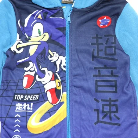 Sonic ζακέτα φούτερ για αγόρια (HW1184 blue)