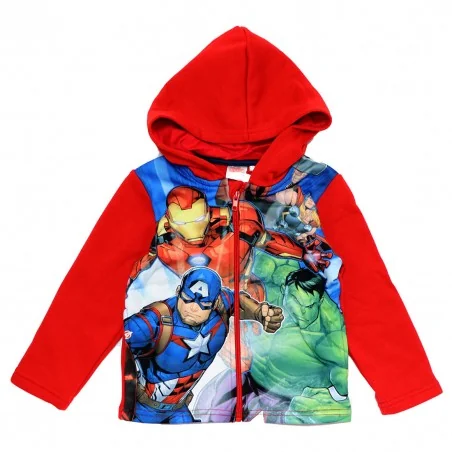 Marvel Avengers παιδική ζακέτα φούτερ για αγόρια (HW1119 red) - Ζακέτες