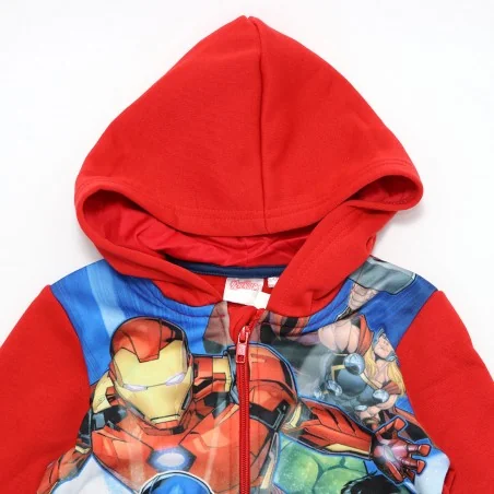 Marvel Avengers παιδική ζακέτα φούτερ για αγόρια (HW1119 red)