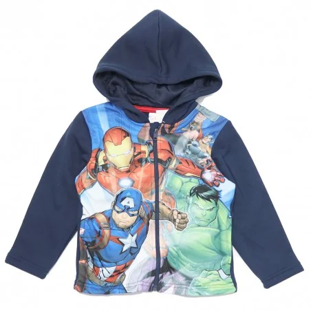 Marvel Avengers παιδική ζακέτα φούτερ για αγόρια (HW1119 navy) - Ζακέτες